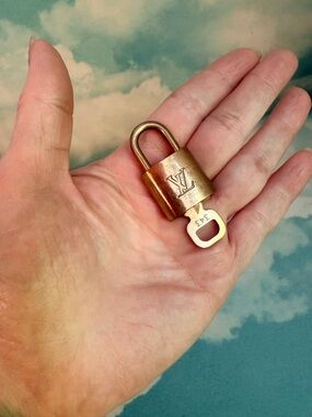 Louis Vuitton Small Brass Padlock in Gold Tone